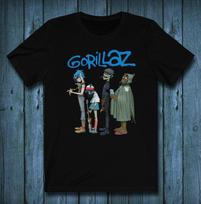 645 Gorillaz tapetų logotipo marškinėliai su išskirtiniais marškinėliais S