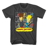 Beavis ir Butthead Rockin Out On Mtv Logos Air Guitar Heavy Metal Unisex marškinėliai S