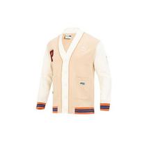 PUMA Team Badge V formos iškirptės striukė su kontrastingo logotipo spaudiniu, laisvalaikio megzta unisex striukė, chaki 677374-67 XL
