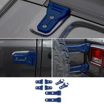 ABS Durų Gaubto Atsarginio Rato Laikiklio Vyrio Apdailos Dangtelio Lipdukas Tinka Jeep Wrangler JL 2018 m. ir vėlesniems 2 Durų Versijai Išorės Aksesuarai mėlyna