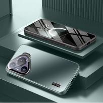 Dėklas HUAWEI Pura 80 Ultra kameros objektyvo apsauga nematomas laikiklis laikiklis smūgiams atsparus dangtelis Pura 80Pro + matinis rėmelis korpusas Huawei Pura 80 Ultra žalia