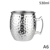 530 ml nerūdijančio plieno Maskvos mulo puodelis kokteiliams, vynui, varinis, kaltas, alaus bokalai, kavos puodelis, pieno puodelis, baro puodelis, gėrimų indai, patvarus