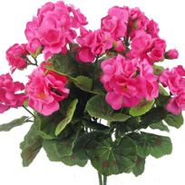 Populiariausios šilkinės begonijos ir pelargonijos dirbtinės gėlės vestuvėms ir namų dekoravimui 14 inches rožinė raudona spalva