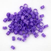 100 vnt. Paukščių Balandžių Kojos Žiedeliai Maži Naminių Paukščių Kojos Žiedeliai 10 Spalvų Plastikinis Balandžio Klipsas Putpelės Balandžio Kojos Žiedelis Naminių Paukščių Reikmenys 100Pcs violetinė
