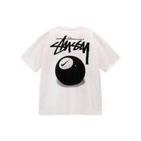 Nike X Stussy 8 Ball marškinėliai (Azijos dydis) Baltos spalvos unisex viršūnės DO9323-100 M black