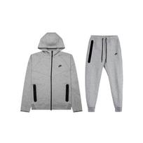 Pilnai užsegamas džemperis su gobtuvu ir bėgiojimo kelnės, Nike Sportswear Tech Fleece, tamsiai pilka, juoda EU XXL pilka