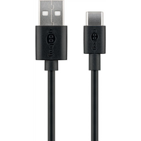 USB-C laidas Goobay 59122 USB-C 24 pin į USB-A 4 pin 2 m juodas