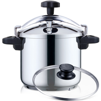 Haeger PC-10S.021A „Pressure Cooker Plus 2in1“ nerūdijančio plieno greitpuodis, 10 l