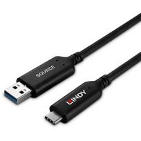 Lindy USB 3.2 Type A į C kabelis 43396 25m, 5Gbps, 1 USB Type A vyras, 1 USB Type C vyras, juodas