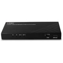 Lindy vaizdo skirstytuvas 38534 2 HDMI 8K60, 8K 60Hz, HDR, garso išgavimas, mažinimo jungiklis