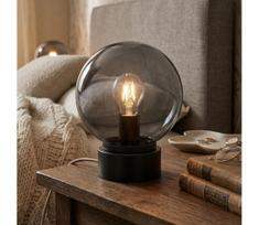 LED stalinė lempa JIMMY 1xE27/60W/230V antracitas/dūminė juoda