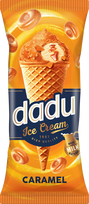 Ledai DADU vafliniame ragelyje, karam. sk. su karam. glaistu ir vafl. traškučiais, 150 ml