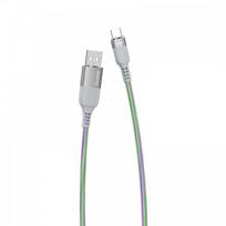USB Laidas Dudao L9XT Flowing Light pilkas Type-C 100cm (LED laidas)