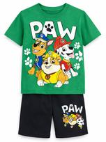 Komplektas berniukui su marškinėliais ir šortais „Paw Patrol”, žalias