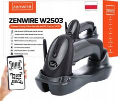 Belaidis brūkšninių ir QR kodų skaitytuvas su prijungimo stotimi USB Zenwire W2503 1D 2D