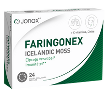 JONAX Faringonex su islandinės kerpenos ekstraktu pastilės, 24 vnt.
