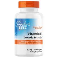 Doctor's Best vitaminas E, tokotrienoliai 50 mg – 60 kapsulių