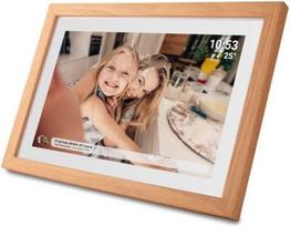 Denver PFF-1040LW digital photo frame Wood 25.6 cm (10.1") Touchscreen Wi-Fi