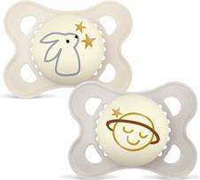 MAM - Original Night Silk Pacifiers - Neutral - 0-6m