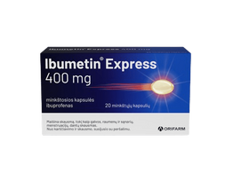 IBUMETIN EXPRESS 400 mg kapsulės, N20