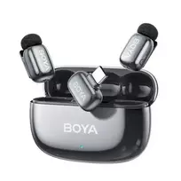 BOYA Mini 2-02 USB-C Wireless Microphone Set (2TX 1xRX) / 2.4GHz / 48kHz/24bit (Space Grey)