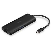 Lindy dokas 43358, 4K HDMI 60Hz, 2x USB 3.2, 1x USB-C, 1x RJ45, 1x SD, 100W PD, juoda