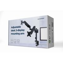 Gembird LCD monitorių tvirtinimo ranka MA-DA2P-01, 2 rankos, 17-32'', 18 kg, VESA 100 x 100/75 x 75, juoda