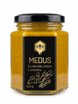 Medus su ciberžole, imbieru ir cinamonu