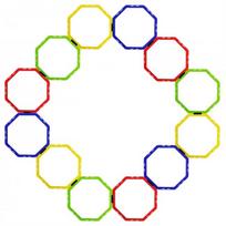 Teniso kopetėlės Pro's Pro Octa Agility Grid 12 pcs - multicolor - Daugiaspalvė
