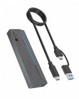 Raidsonic Icy Box M.2 SATA/NVMe SSD Enclosure with USB 3.2 Gen 2 Type-C and RGB light | Warranty IB-1826MCL-CU31 month(s)