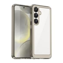 Silikoninė įmautė Su Geliniu Rėmeliu, Skirta "samsung Galaxy S25 Outer Space Case" - Skaidri Juoda