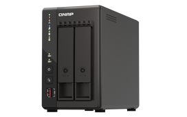 QNAP   2-Bay desktop NAS   TS-253E-8G   Intel Celeron   J6412 4-core   Processor frequency 2.6 GHz   8GB