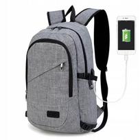 Kuprinė pilka 15,6″ laptopui, „IT Specialist“, biurui, USB, A4