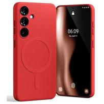 Mercury MagSafe Semi-Silicone Case for Samsung S24 S921, red/red
