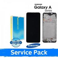 LCD ekranas skirtas Samsung A165 A16 4G juodas su rėmeliu (Service Pack)