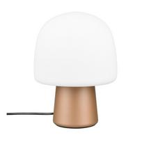 Stalinis šviestuvas baltos spalvos/bronzinės spalvos (aukštis 27 cm) su stiklo gaubtu Steen – Trio