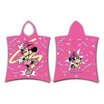 Rožinės spalvos iš medvilnės vaikiškas pončas 3-8 metai Minnie "Sparkle" – Jerry Fabrics