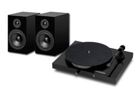 Pro-Ject JukeBox E1 Piano HiFi rinkinys – pilna stereo garso sistema su patefonu