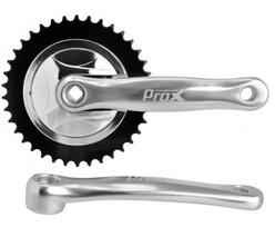 Priekinis žvaigždžių blokas ProX City Alu 1-speed 38T 170mm silver-black