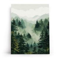 Tapymas pagal numerius, Ūkanotas miškas, 30x40, Varvikas, ME1190e