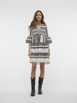 Vero Moda moteriška suknelė 10225127*02, baltas/ juodas