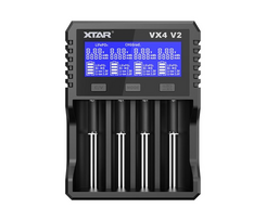 Xtar VX4 V2 – universalus įkroviklis 1,5V; 3,6 - 3,7 V ličio jonų; 3,2 V LiFePO4 ir 1,2 V Ni-MH baterijoms