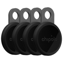 Chipolo LOOP 4er-Pack Rechargeable Bluetooth-Tracker Charcoal Apple Find My kompatibel