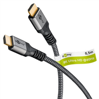 Vaizdo kabelis Goobay HDMI Type A 64999 8K UHD 4K120Hz palaikymas pilkas