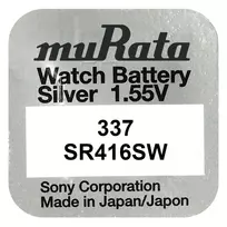 Baterija - Murata 337 (SR416SW) 1.55V Sidabro Oksido Laikrodžio Baterija 10 vnt.