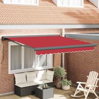 Pavėsinė Raudona 350 x 250 x 165 cm Poliesteris ir aliuminis