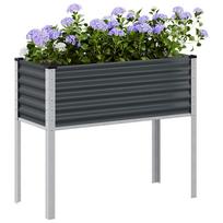 Sodo vazonas antracito spalvos 100x45x90cm plienas