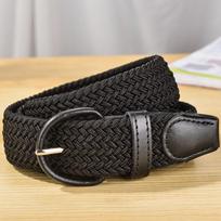 Korėjietiška versija nuo alergijos metalui austinio diržo elastinio elastinio diržo drobės Vyrams ir moterims Bendra smeigtuko sagtis laisvalaikio visos rungtynės 120CM juoda