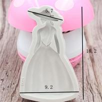 Silikono formos 4 Styles Fashion Girl fondant formant tortų dekoravimo įrankiai šokolado formelės Kepimo įrankiai