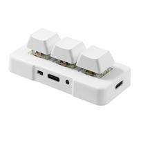 MK321-Pro 3 klavišų mini individualus klaviatūra su mechaniniais mėlynais jungikliais, USB+2.4G+BT jungtimi